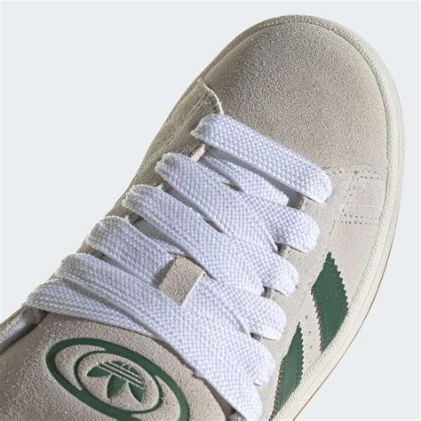 adidas campus crystal white/dark green/off white